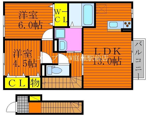 サンセリテＩＴＡＮＯ　Ｄ棟の物件間取画像